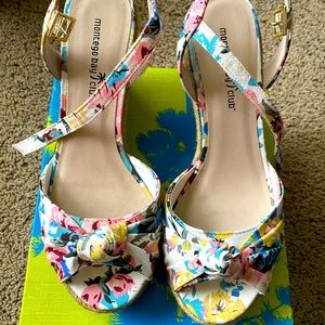 Montego Bay Club espadrille style wedge strappy sandal